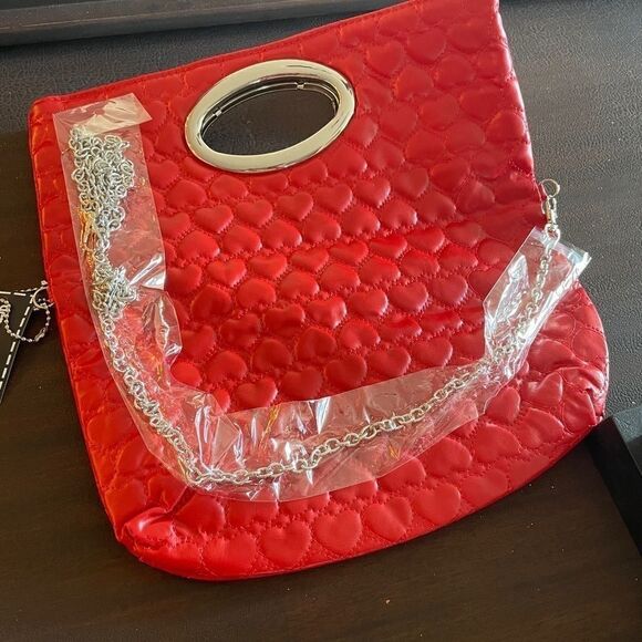 Red Crossbody Handbag Clutch - Picture 5 of 10